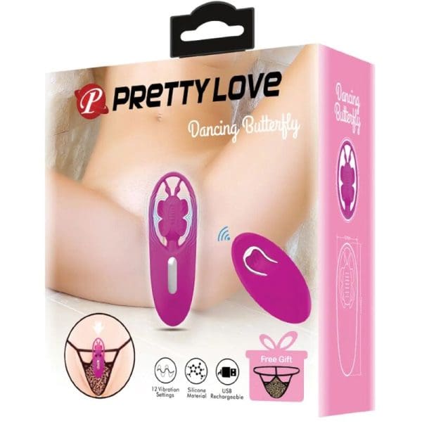 PRETTY LOVE - DANCING BUTTERFLY STIMULATOR FOR PANTIES WITH REMOTE CONTROL LILAC 4
